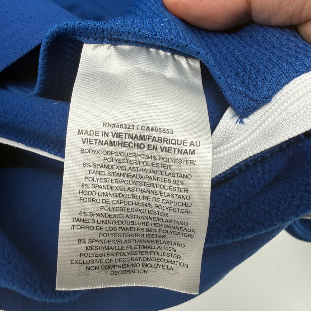 Nike Indianapolis Colts NFL Onfield Apparel Hoodie Blue Mens Medium Side Zips - Picture 4 of 9